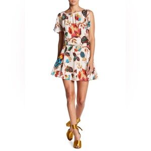 Alice + Olivia Ara SILK Print Fit and Flare Dress Size, Rare, size 0